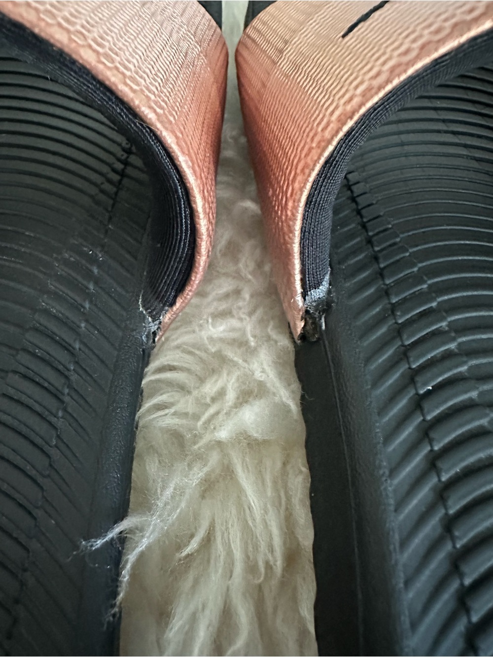 Nike Slide Kawa Sandal Slides in Rose Gold and Black Women's Metallic Red Bronze - Picture 6 of 6